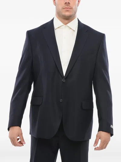 Corneliani Notch-lapel Blazer In Blue
