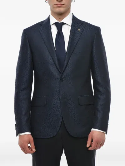 Corneliani Notch-lapel Blazer In Blue