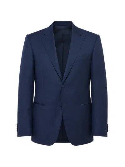 Corneliani Notch-lapel Single-breasted Blazer In Blue