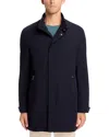 Corneliani Mens Concealed-hood Detachable-lining Waterproof Jacket Black In Navy