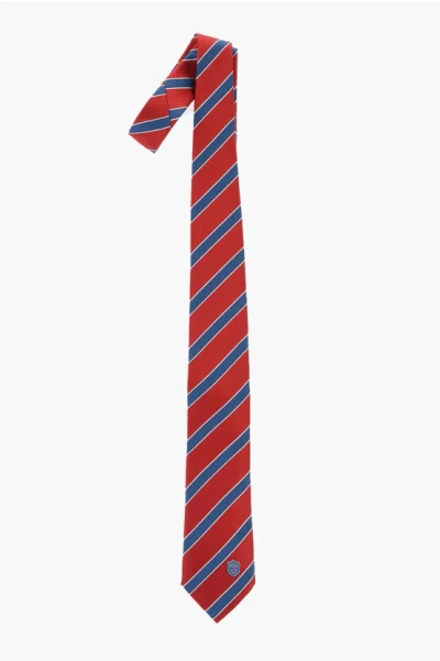 Corneliani Oblique Striped Silk Tie
