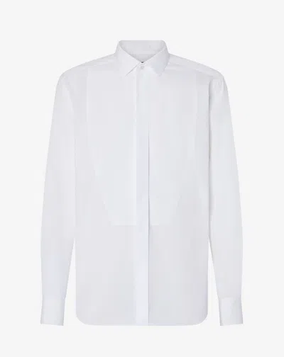 Corneliani Optical White Cotton Poplin Shirt