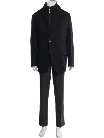 Pre-owned Corneliani Overcoat In Black