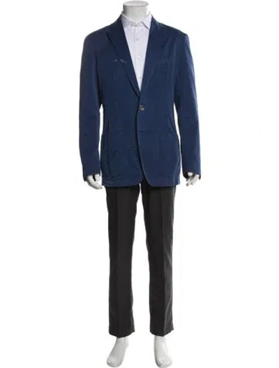 Pre-owned Corneliani Overcoat In Blue