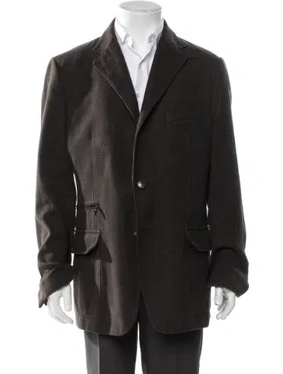 Pre-owned Corneliani Overcoat In Gray