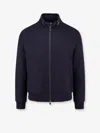 Corneliani Padded Cashmere Blend Jacket In Blue