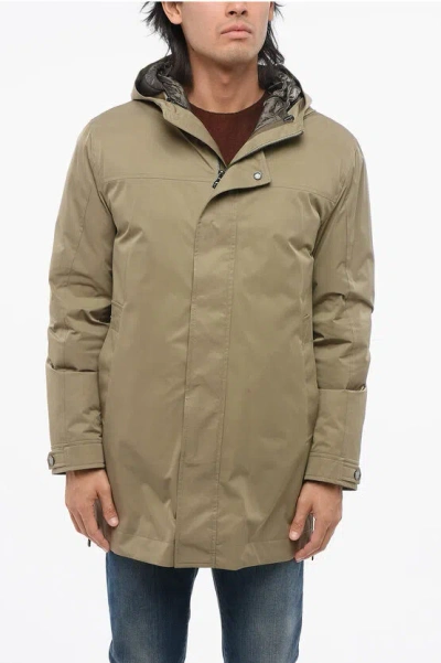 Corneliani Padded Jacket With Removable Lining In Green