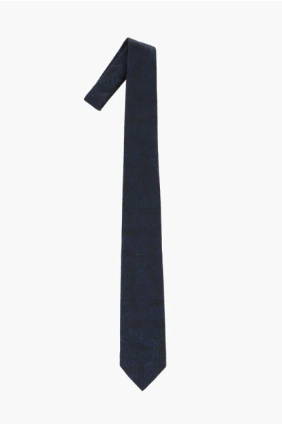 CORNELIANI PAISLEY MOTIF SILK TIE