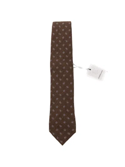 Corneliani Paisley-pattern Tie In Brown