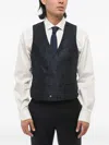 Corneliani Paisley-pattern Waistcoat In Blue