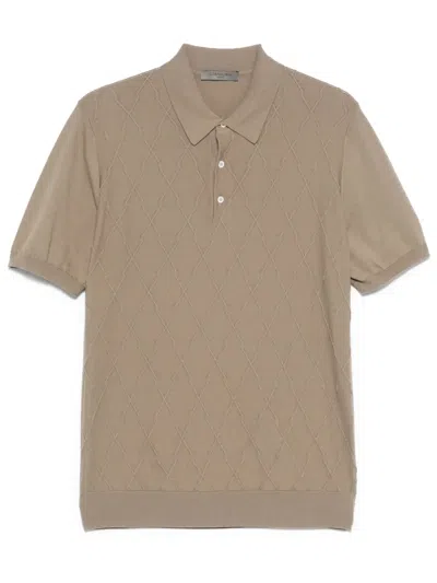 CORNELIANI PANELLED POLO SHIRT