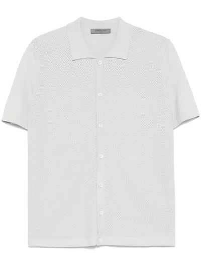 Corneliani Panelled Shirt In Grey