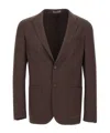 Corneliani Two-button Patch-pocket Blazer In Brown