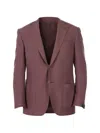 Corneliani Hopsack Leader Soft Blazer With Patch Pockets In Brown