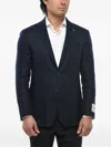 Corneliani Patch-pocket Single-breasted Blazer In Blue