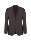 Corneliani Patch-pockets Long-sleeve Blazer In Brown