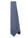 Corneliani Patterned-jacquard Silk Tie In 蓝色