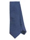Corneliani Patterned-jacquard Silk Tie In Blue