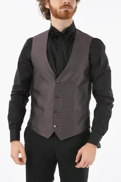 Corneliani Patterned Silk Cerim.academy Waistcoat In White