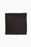 Corneliani Patterned Silk Pocket Square In Brown