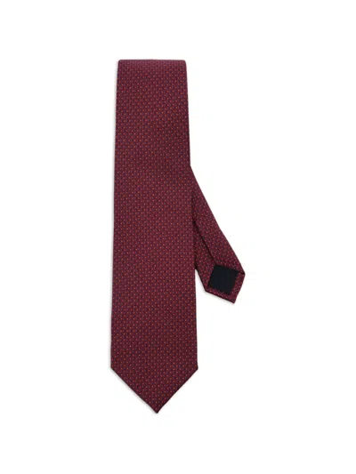 Corneliani Patterned Silk Tie In Red