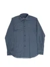 Corneliani Patterned Stretch Shirt In Blue