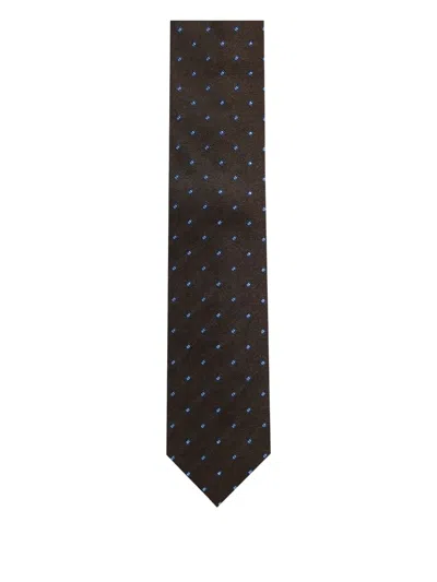 Corneliani Patterned Tie In Brown