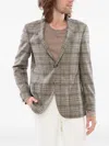 Corneliani Patterned Wool Blazer In Neutrals