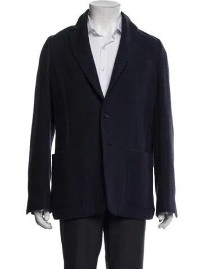 Pre-owned Corneliani Peacoat In Blue