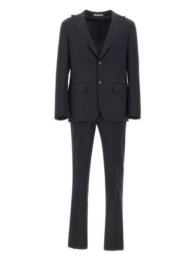 Corneliani Peak Lapel Two-piece Suit In Gray