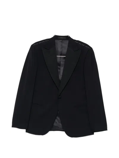 Corneliani Peak-lapel Single-breasted Suit In Black