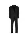 Corneliani Peak-lapel Single-breasted Suit In Black