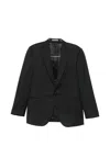 Corneliani Peak-lapel Virgin-wool Suit In Black