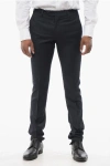 Corneliani Pin Check Wool Blend Pants With Belt Loops Grösse 44
