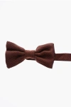 CORNELIANI PIN POINT SILK BOW TIE