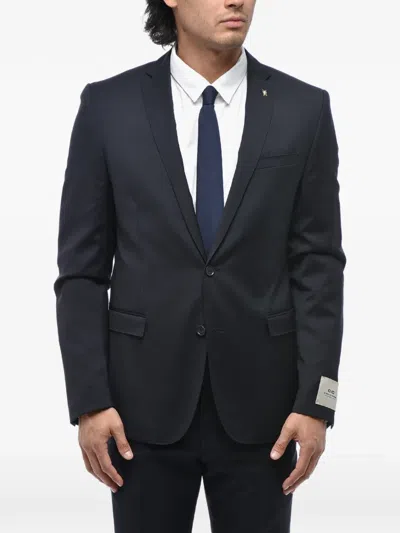 Corneliani Pin-detail Single-breasted Suit In Black