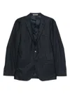Corneliani Pinstripe-pattern Blazer In Black