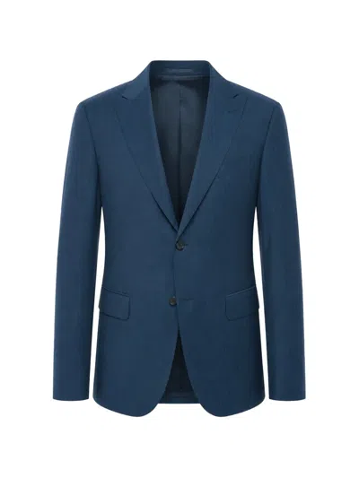 Corneliani Pinstripe Single-breasted Blazer In Blue