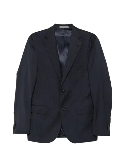 Corneliani Pinstripe Single-breasted Suit In Blue