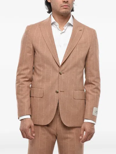 Corneliani Pinstripe Single-breasted Suit (set Of Two) In Neutral