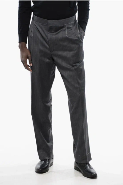 Corneliani Pinstriped Cerimonia Master Pants In Black