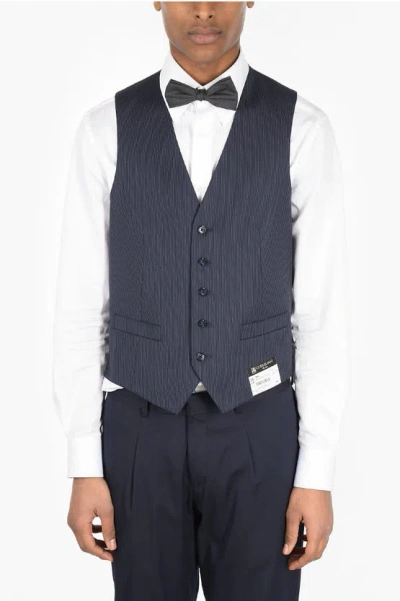 Corneliani Pinstriped Leader Virgin Wool Vest