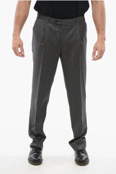 Corneliani Pinstriped Mantua Virgin Wool Pants