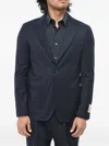 Corneliani Pinstriped Peak-lapel Blazer In Blue