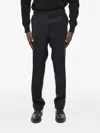 Corneliani Pinstriped Wool Trousers In Black
