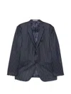 Corneliani Pinstripe-pattern Single-breasted Suit In 블루