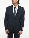 Corneliani Pinstripe-pattern Single-breasted Suit In Blue