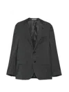 Corneliani Pinstripe-pattern Single-breasted Suit In Black