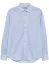 Corneliani Piqué Shirt In Blue