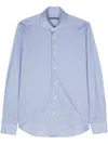 Corneliani Piqué-weave Shirt In Blue